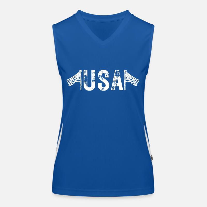 DRAPEAU USA DRAPEAU AMERIQUE Débardeur respirant contrasté Femme