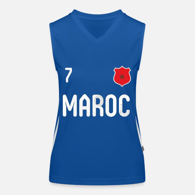 Teeshirt Maroc avec le numéro 7 Débardeur respirant contrasté Femme