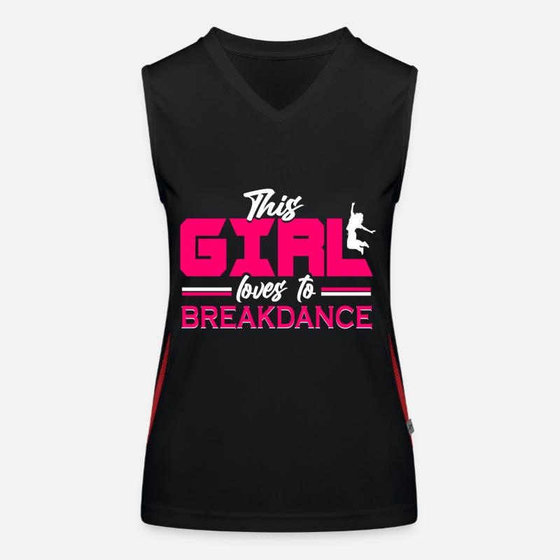 Breakdance Mädchen Breakdancer Funktionelles Kontrast-Tank Top für Frauen