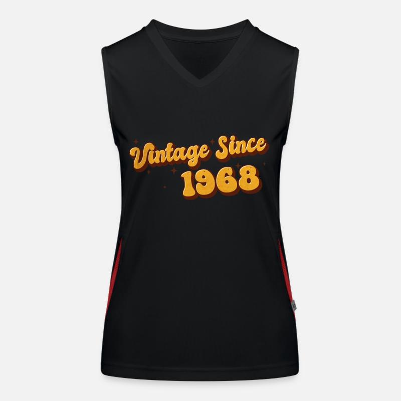 Vintage since 1968 55 Years Old - Groovy 55th Women's Functional Contrast Tank Top