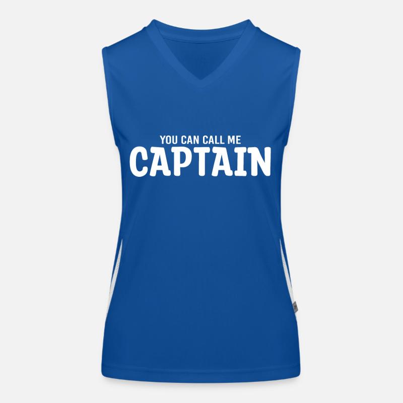 You can call me Captain! Meer Maritim Boot Schiffs Funktionelles Kontrast-Tank Top für Frauen