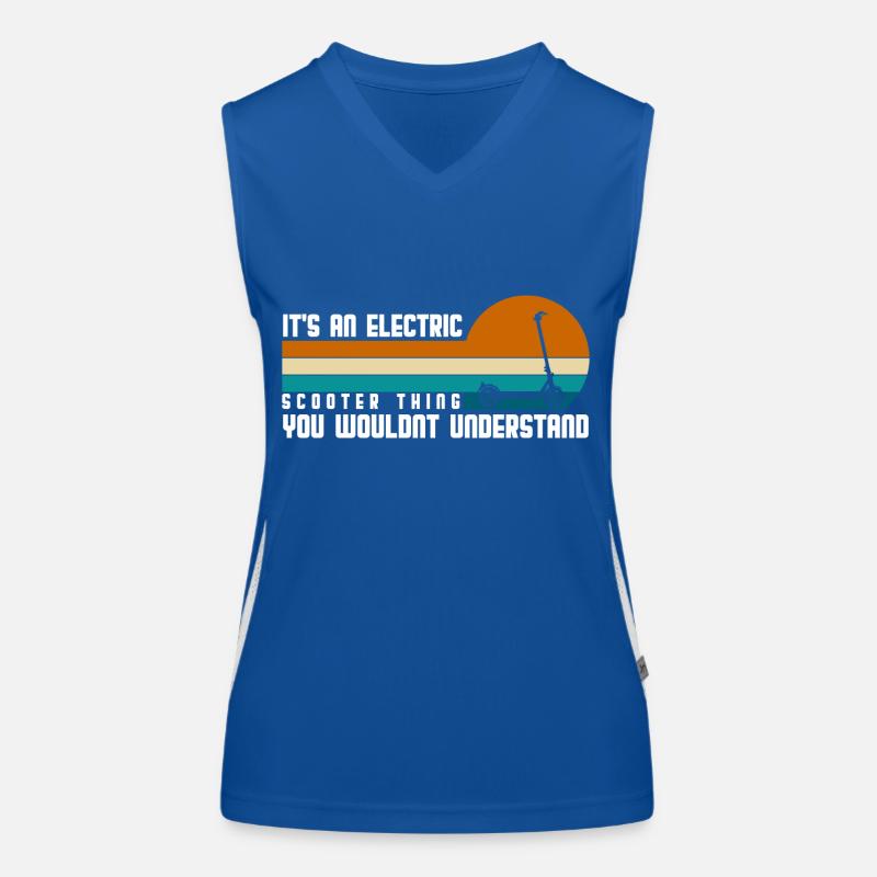 Rollerfahrer E-Bike E-Roller Hybrid Funktionelles Kontrast-Tank Top für Frauen