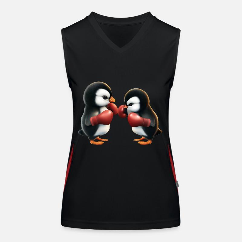 Match de boxe Penguin Débardeur respirant contrasté Femme