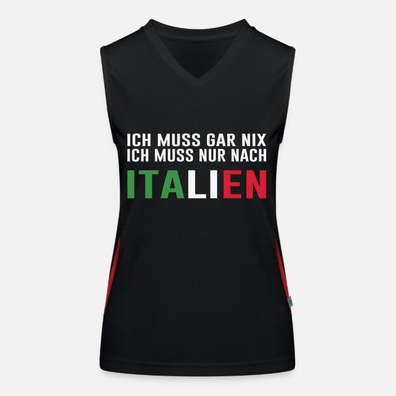 Italien Spruch Reise Funktionelles Kontrast-Tank Top für Frauen