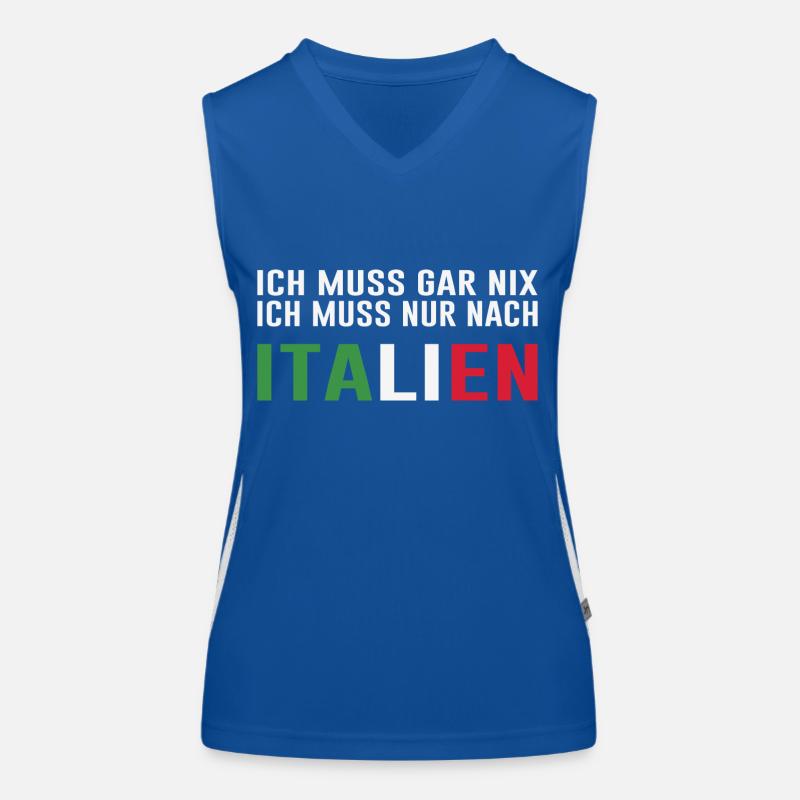 Italien Spruch Reise Funktionelles Kontrast-Tank Top für Frauen