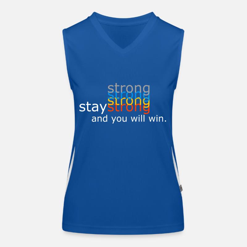 Restez forts. Débardeur respirant contrasté Femme