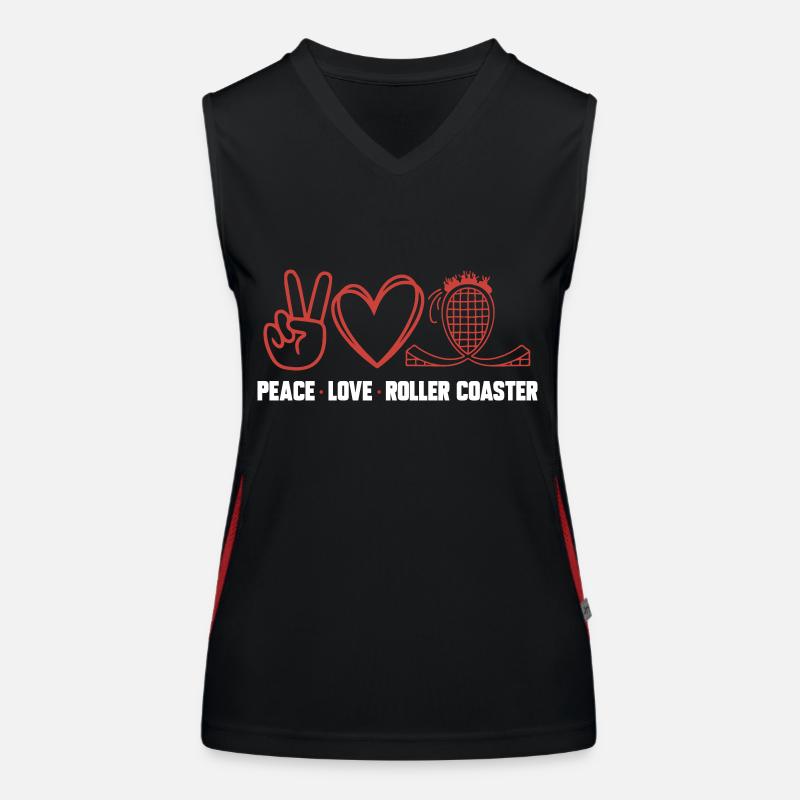 Roller Coaster Amusement Park Women's Functional Contrast Tank Top