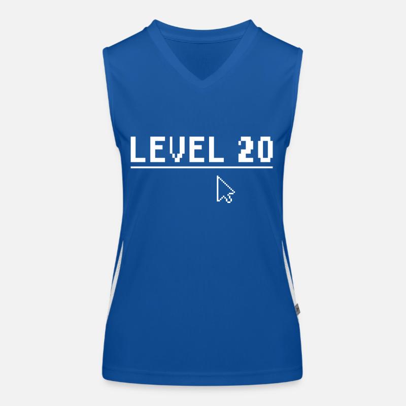 20th Birthday Gift Level 20 Women's Functional Contrast Tank Top
