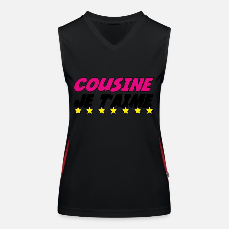 COUSINE, ich liebe dich Funktionelles Kontrast-Tank Top für Frauen