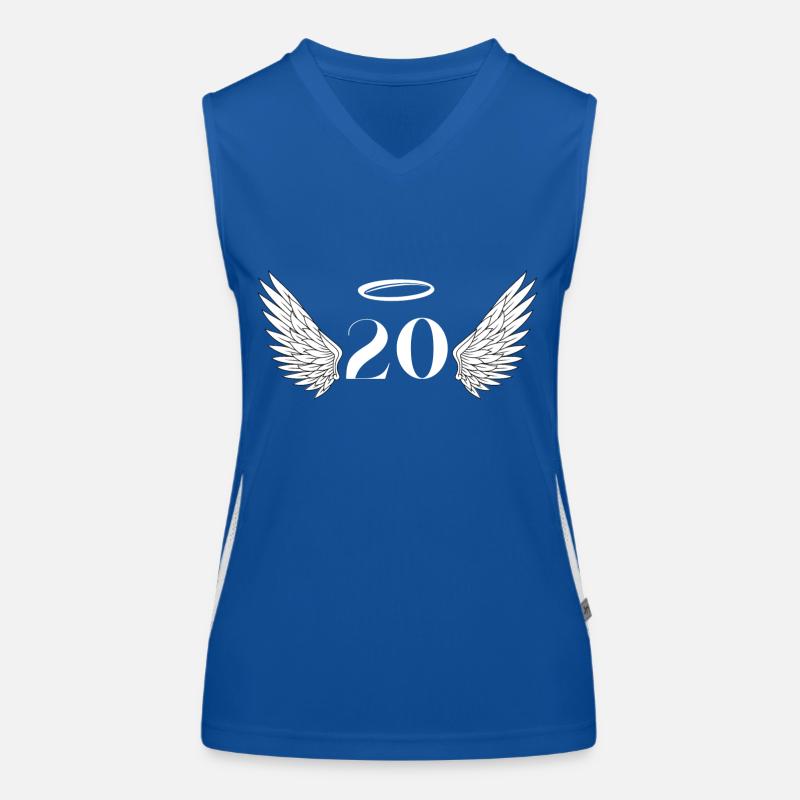 Numéro 20 ange - 20e anniversaire ailes Débardeur respirant contrasté Femme