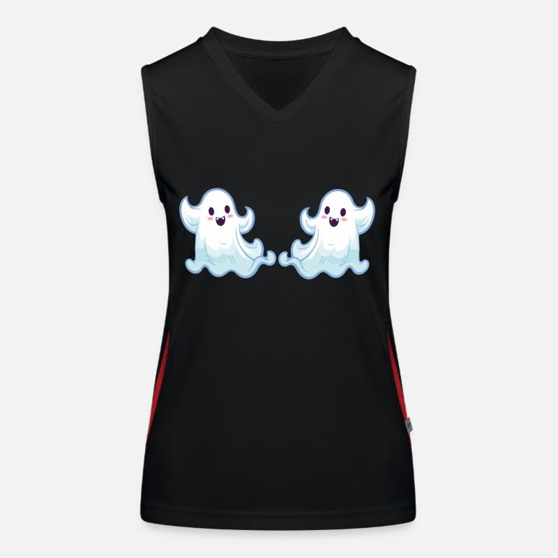 Ghost Ghost Cartoon 2 Women's Functional Contrast Tank Top