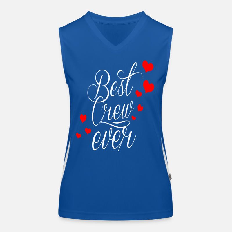 best Crew ever! Funktionelles Kontrast-Tank Top für Frauen