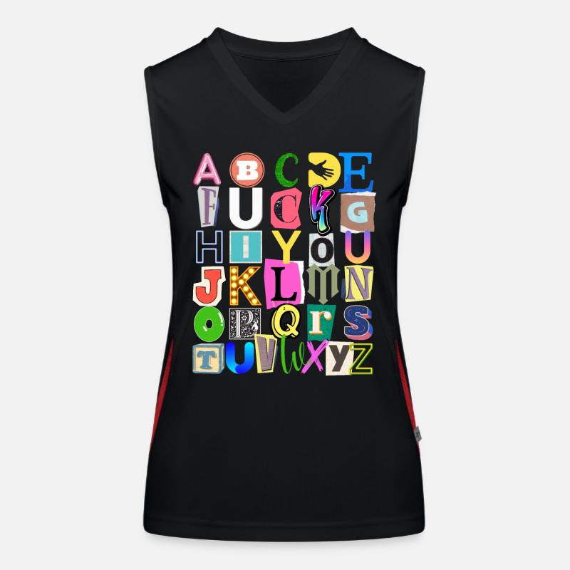 Alphabet et message caché Débardeur respirant contrasté Femme