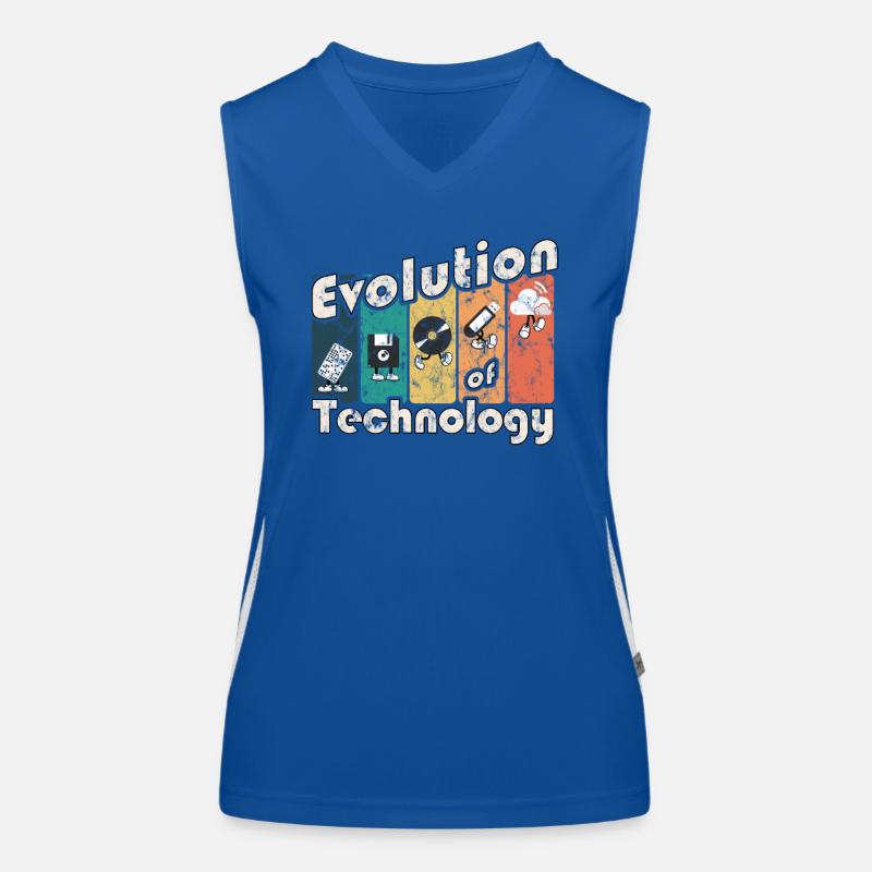 Evolution of Technology Funktionelles Kontrast-Tank Top für Frauen
