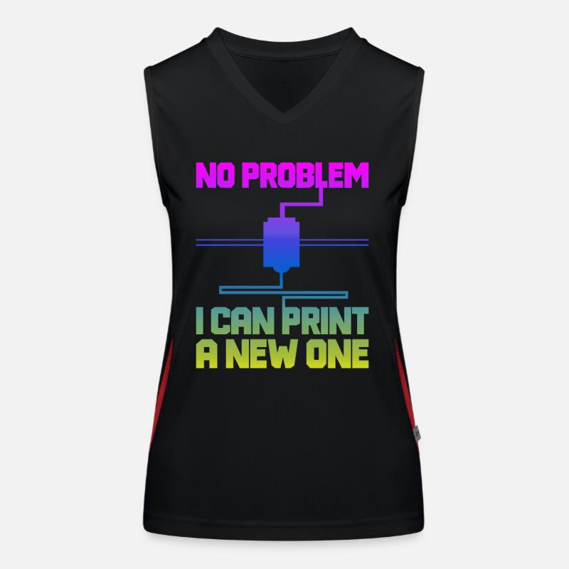 3D Printer 3D Printing Women's Functional Contrast Tank Top