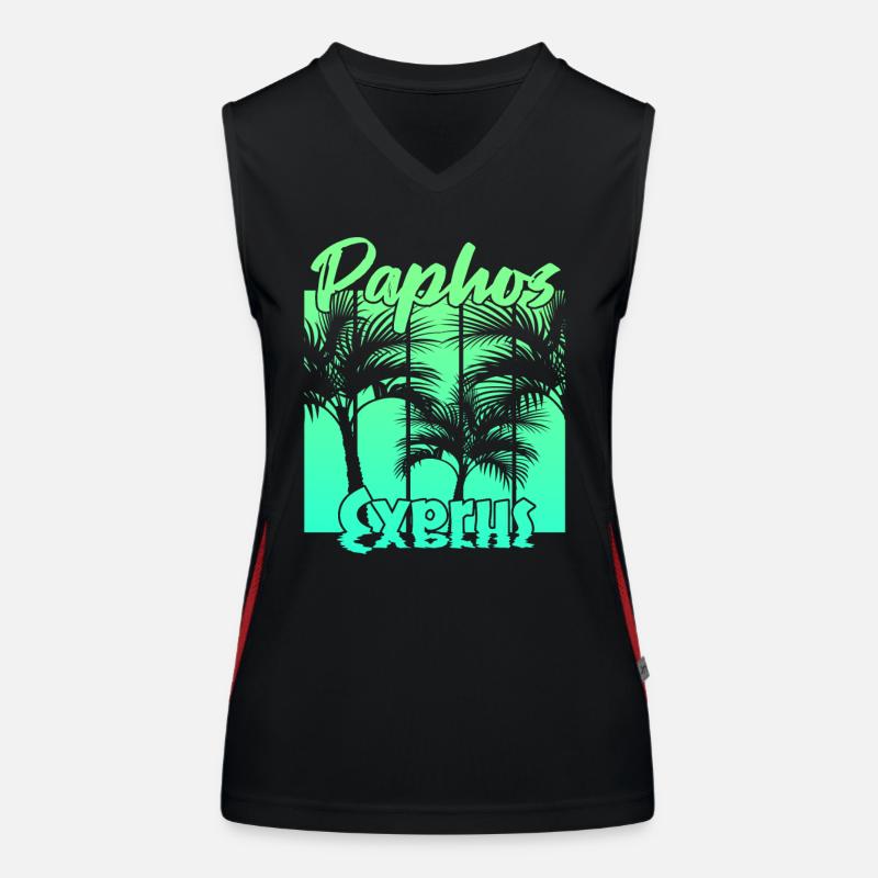 Paphos Cyprus Funktionelles Kontrast-Tank Top für Frauen
