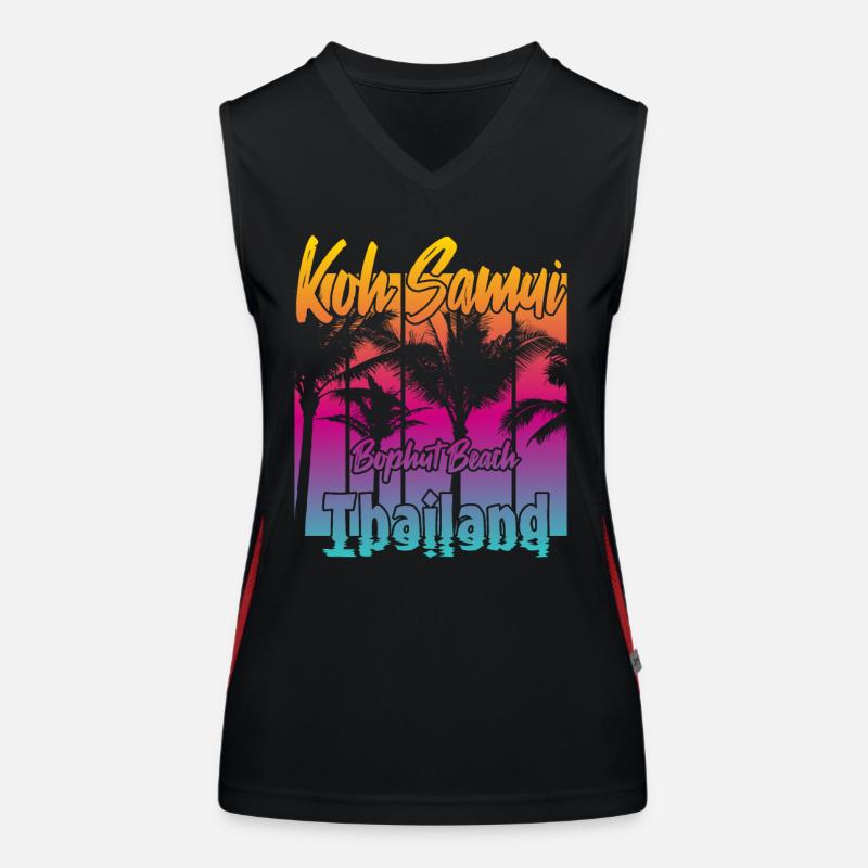 Koh Samui Thailand Bophut Beach Women's Functional Contrast Tank Top