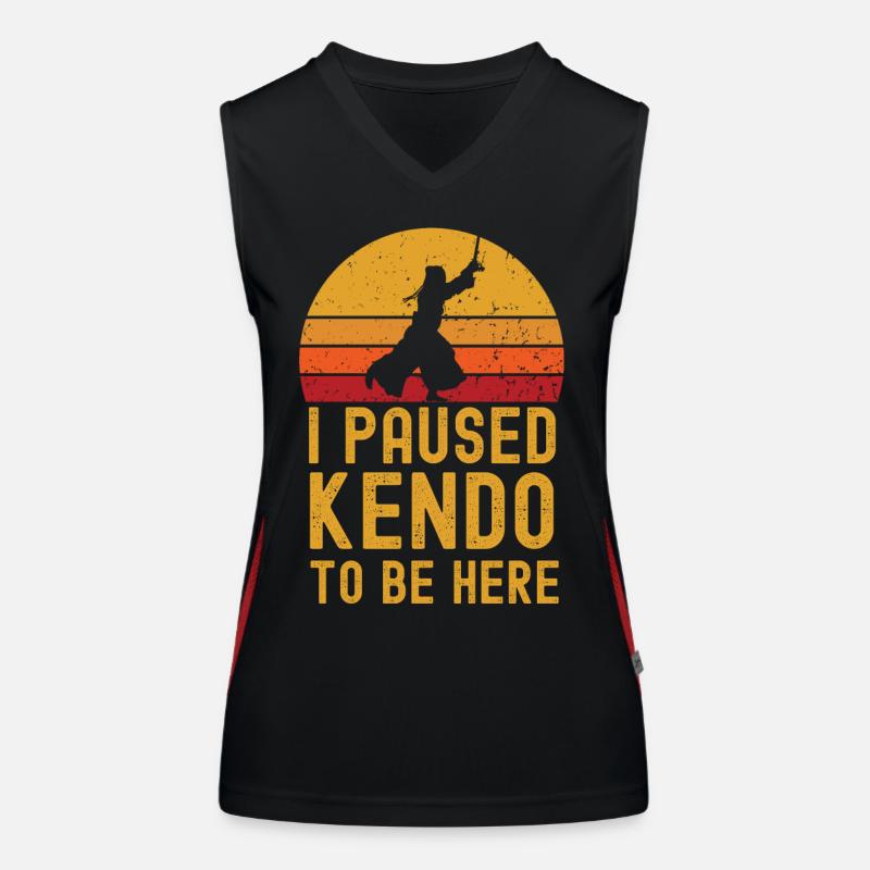 Kendo retro vintage Funktionelles Kontrast-Tank Top für Frauen