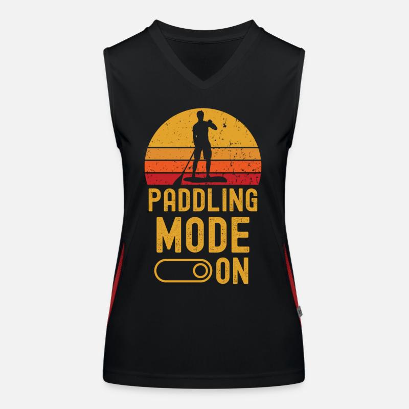 Paddleboard Mode on retro vintage Funktionelles Kontrast-Tank Top für Frauen