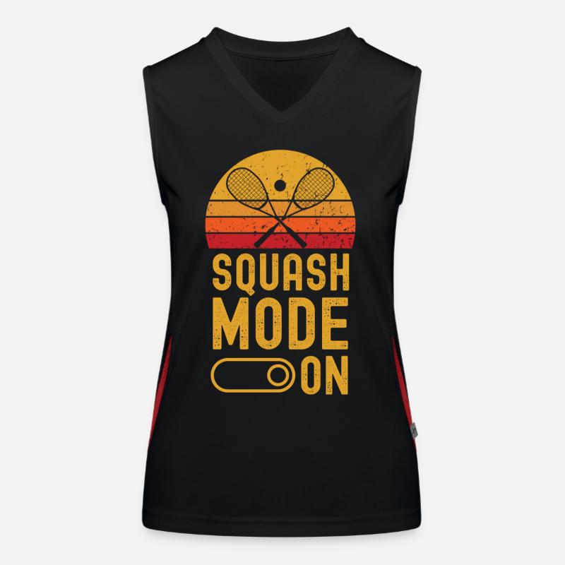 Squash Mode on retro vintage Funktionelles Kontrast-Tank Top für Frauen