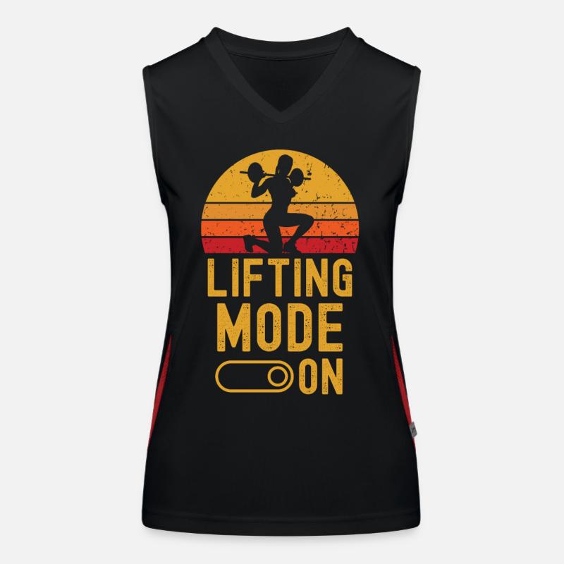 Lifting Mode on retro vintage Funktionelles Kontrast-Tank Top für Frauen