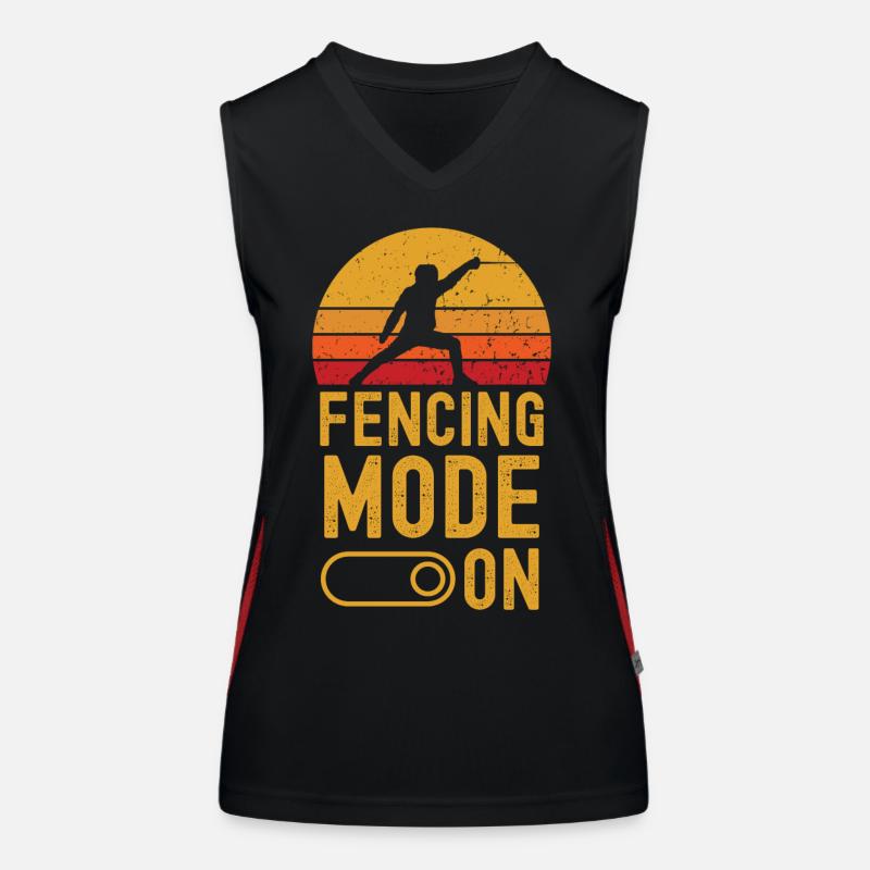 Fechten Mode on retro vintage Funktionelles Kontrast-Tank Top für Frauen