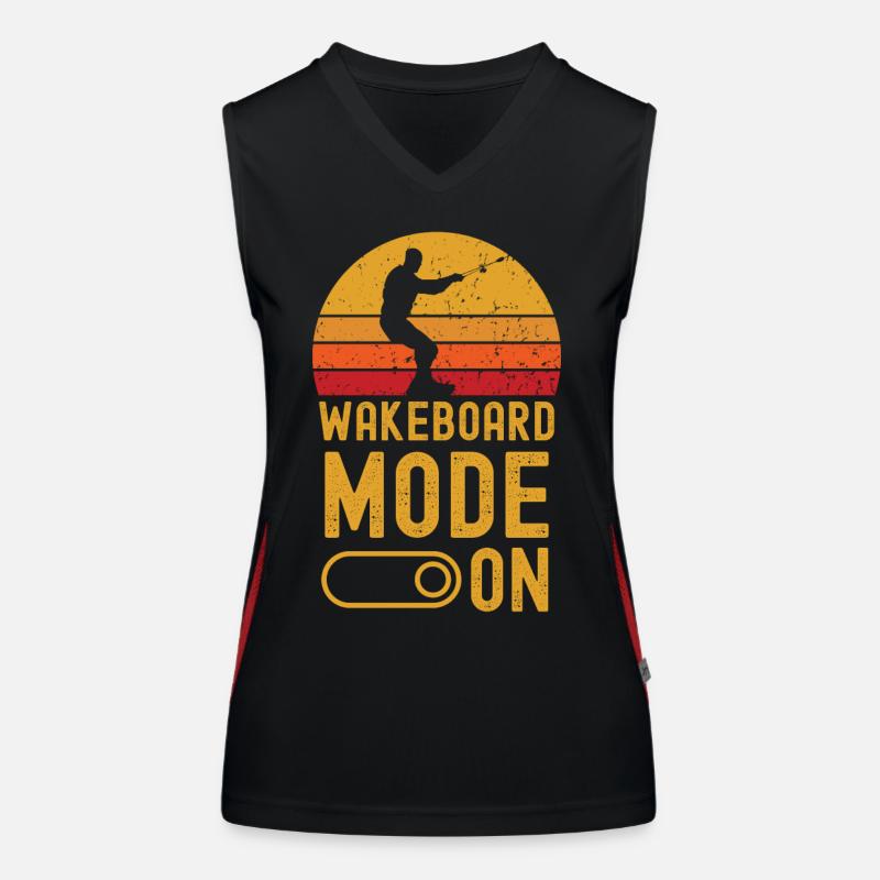 Wakeboard Mode on retro vintage Women's Functional Contrast Tank Top
