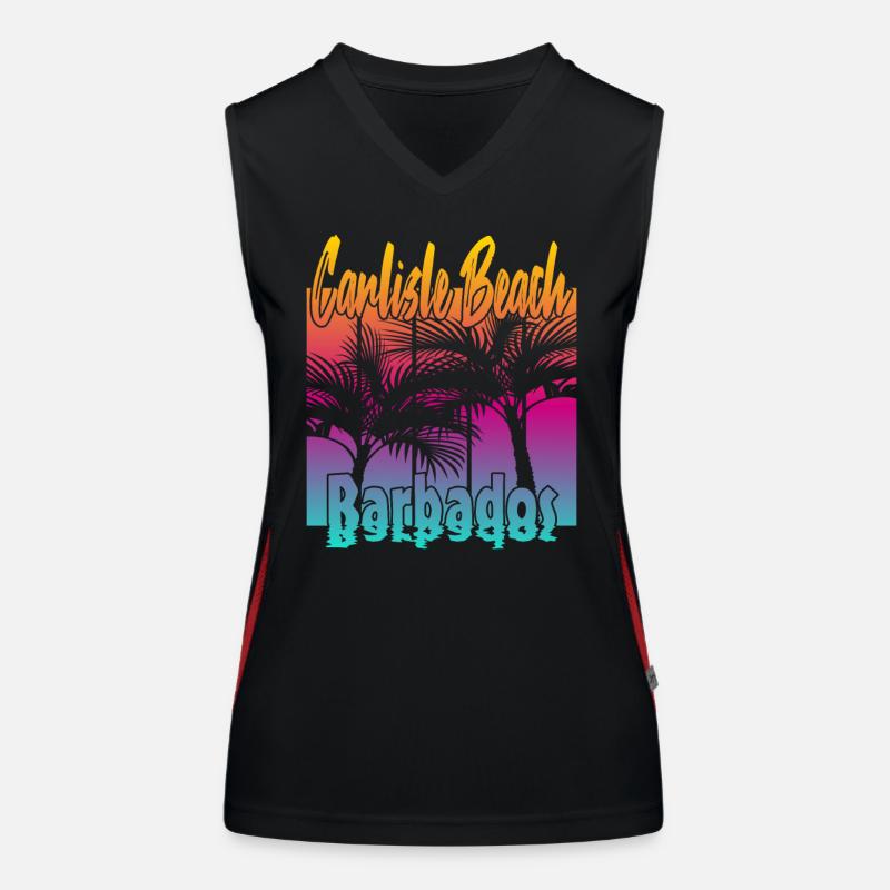 Carlisle Beach Barbados Funktionelles Kontrast-Tank Top für Frauen