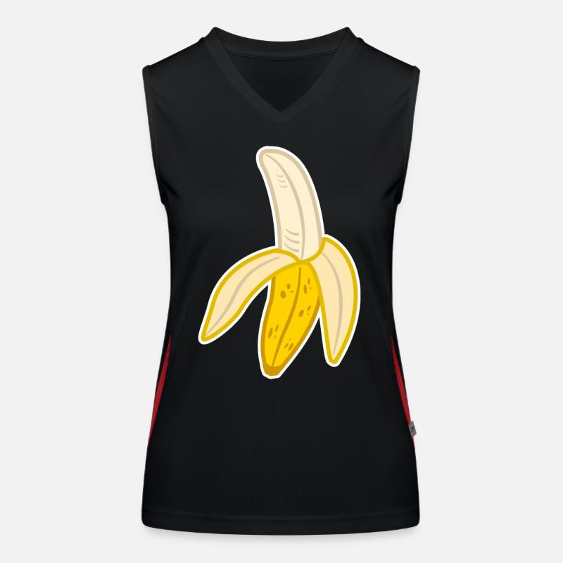 Banane Bananen Funktionelles Kontrast-Tank Top für Frauen