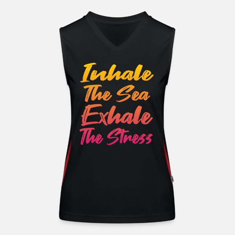 Conception de yoga de plage Débardeur respirant contrasté Femme