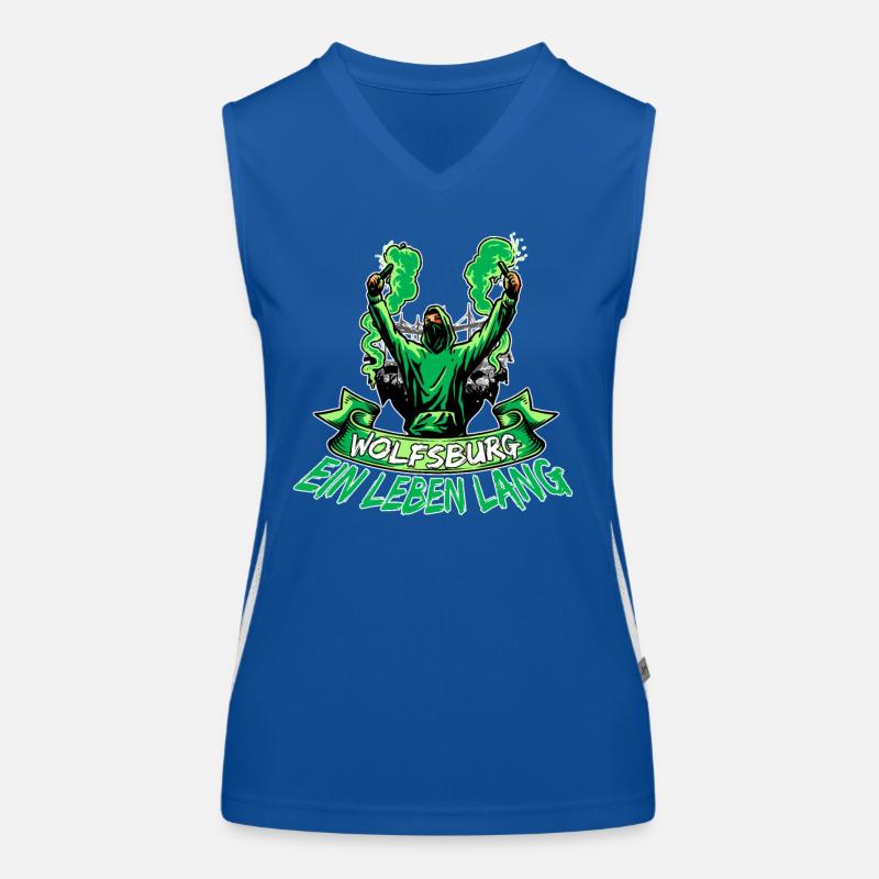 Wolfsburg ein Leben lang Funktionelles Kontrast-Tank Top für Frauen