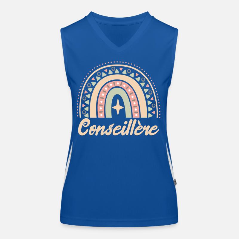 Cadeau Conseillère. Boho Rainbow conseillère. Débardeur respirant contrasté Femme