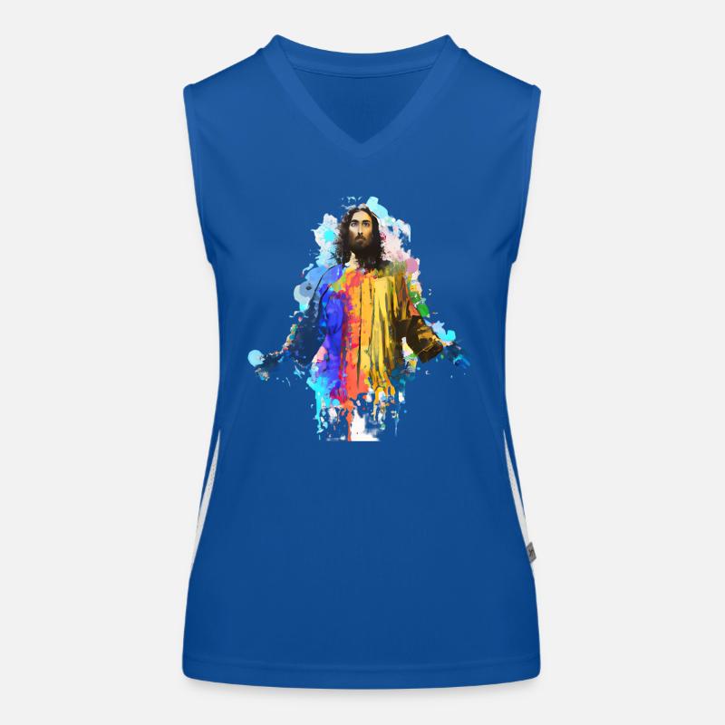 Jésus coloré Débardeur respirant contrasté Femme