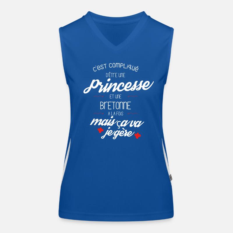 C est compliqué d être Princesse et une Bretonne Débardeur respirant contrasté Femme