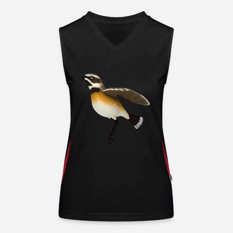 Braunkehlchen Funktionelles Kontrast-Tank Top für Frauen