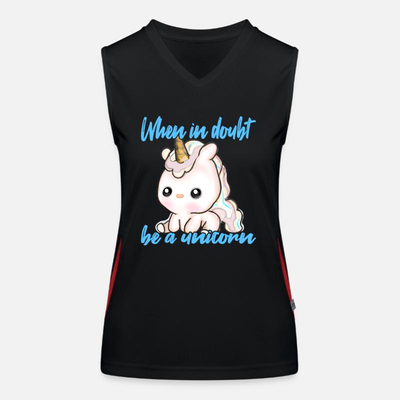 Sei immer ein Einhorn Funktionelles Kontrast-Tank Top für Frauen