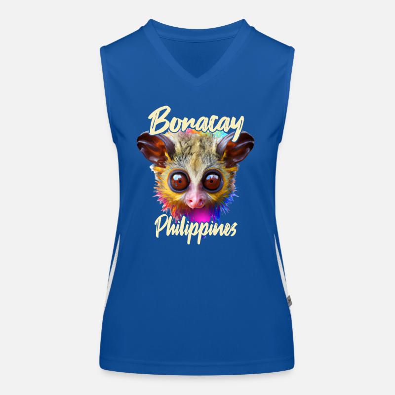 Tarsier on Boracay, Philippines Women's Functional Contrast Tank Top