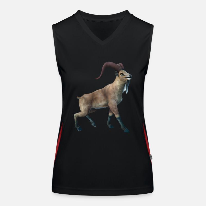 Realistic Markhor Women's Functional Contrast Tank Top