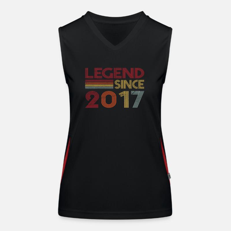 2017 Birthday Legend since Retro Vintage Women's Functional Contrast Tank Top