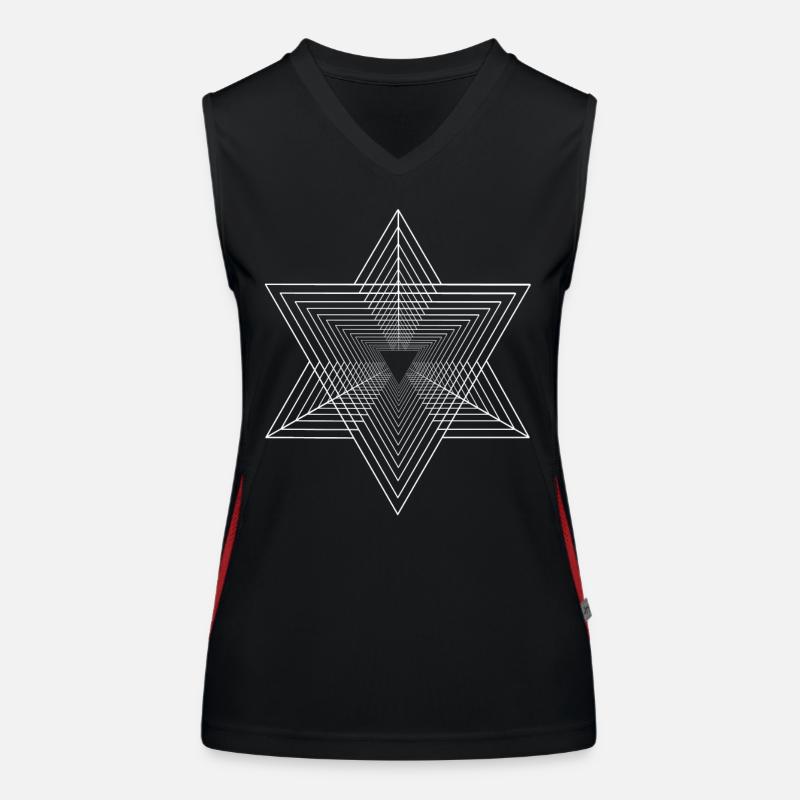 Triangles - graphics - graphic design Women's Functional Contrast Tank Top