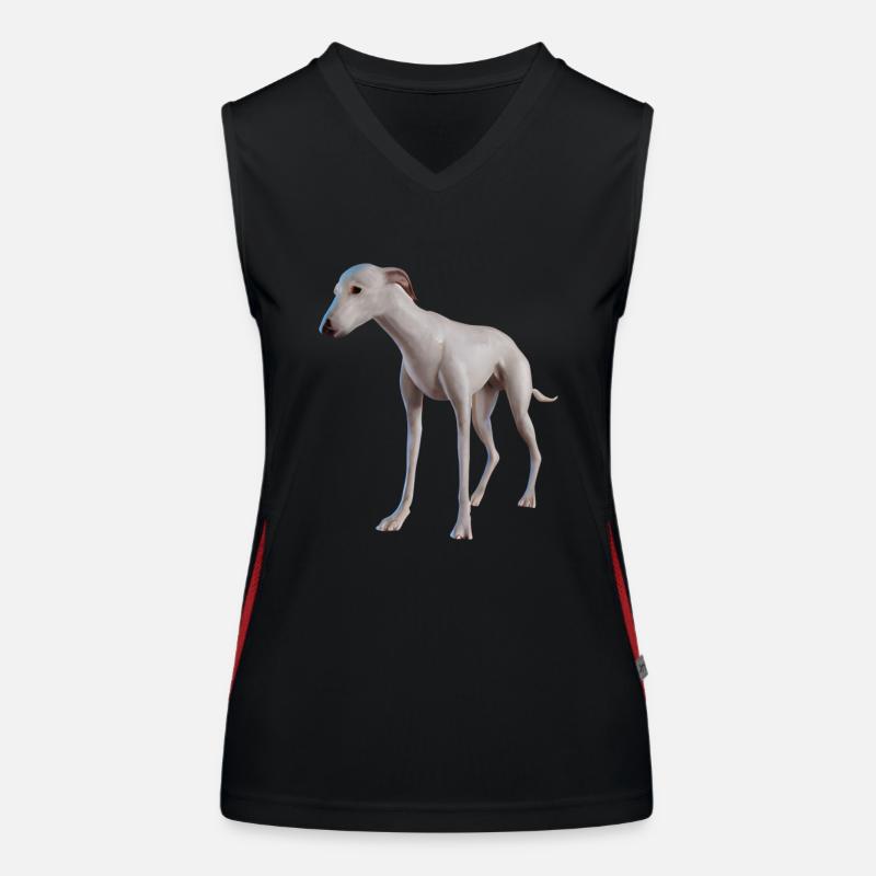 Greyhound Dog Débardeur respirant contrasté Femme