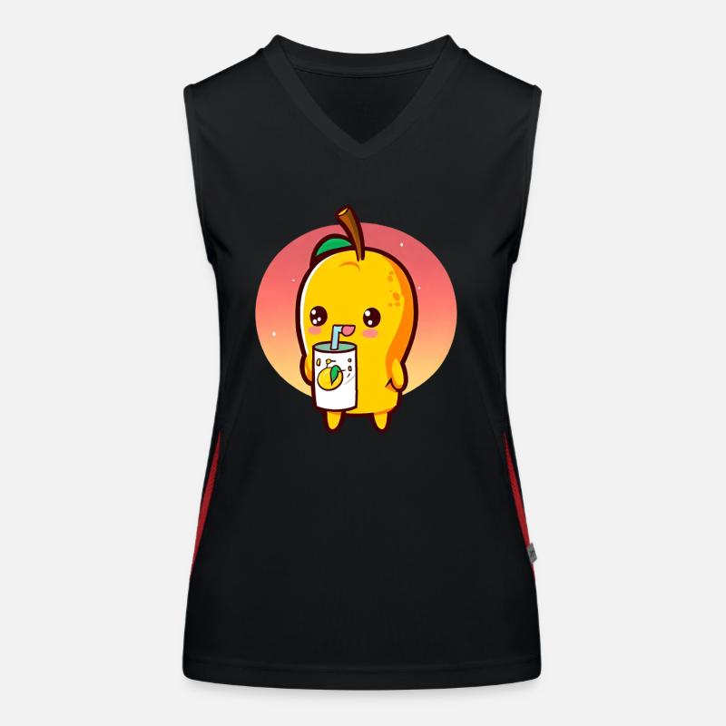Refreshing mango enjoys mango juice Women's Functional Contrast Tank Top