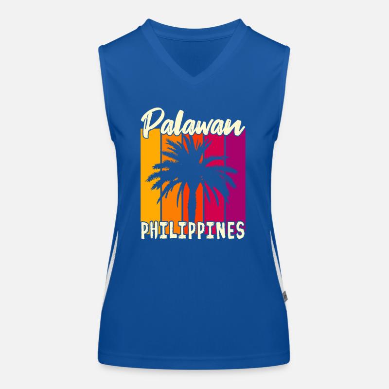 Palawan Philippines Coucher de soleil Débardeur respirant contrasté Femme