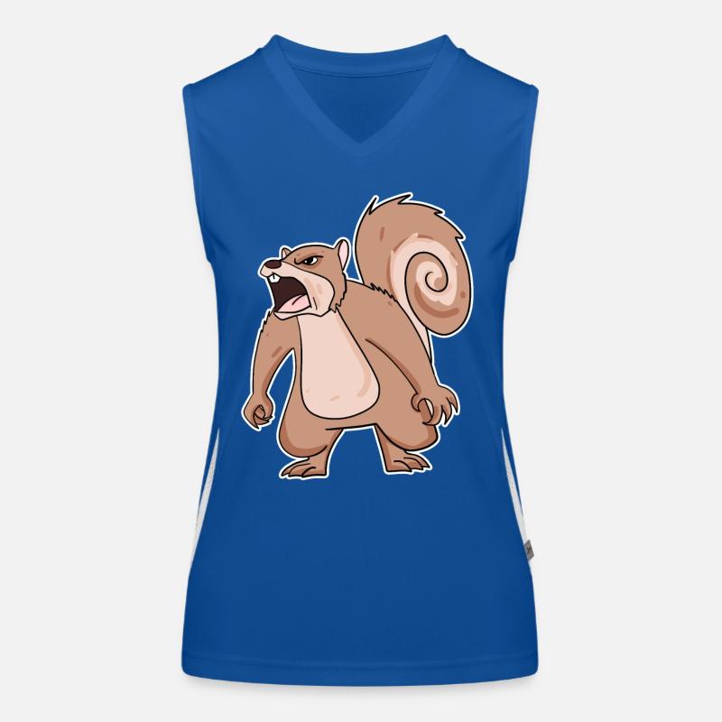 angry squirrel Women's Functional Contrast Tank Top