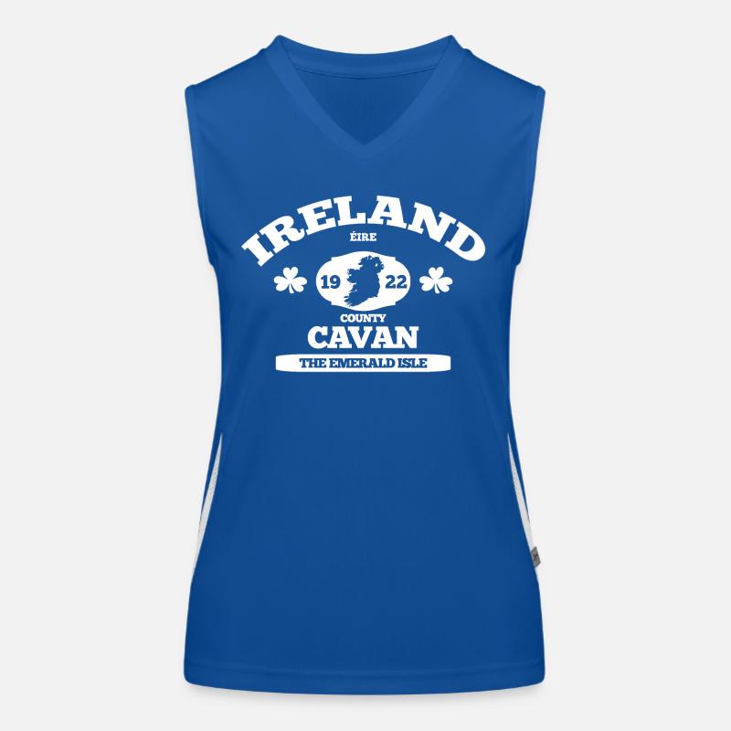 Cavan, Irland. Klassisches irisches Design Funktionelles Kontrast-Tank Top für Frauen
