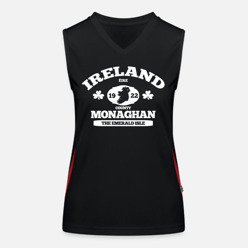 Monaghan, Irland. Klassisches irisches Design Funktionelles Kontrast-Tank Top für Frauen