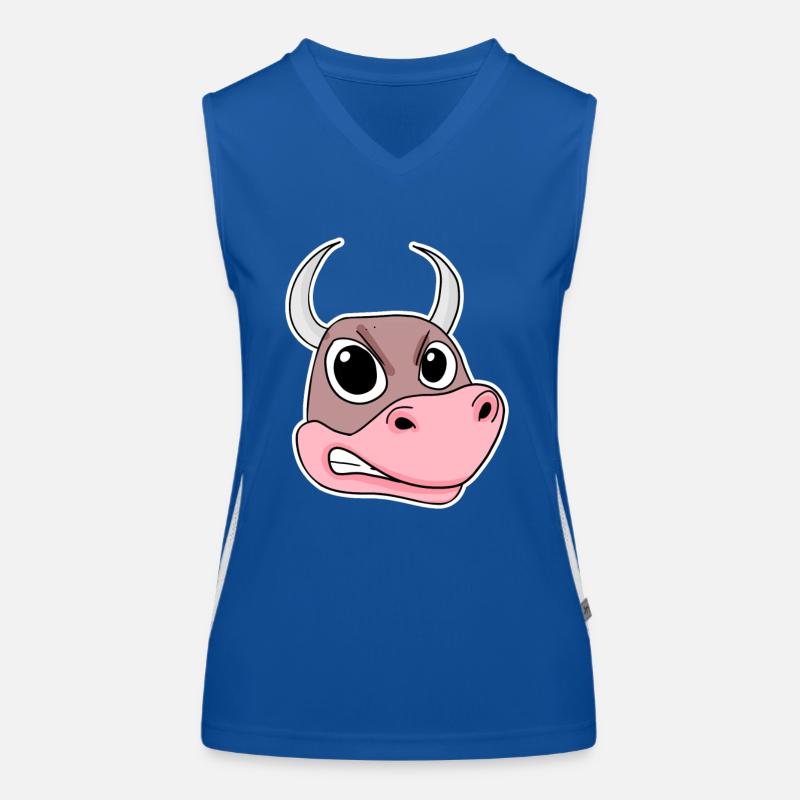 wütender Bulle Funktionelles Kontrast-Tank Top für Frauen