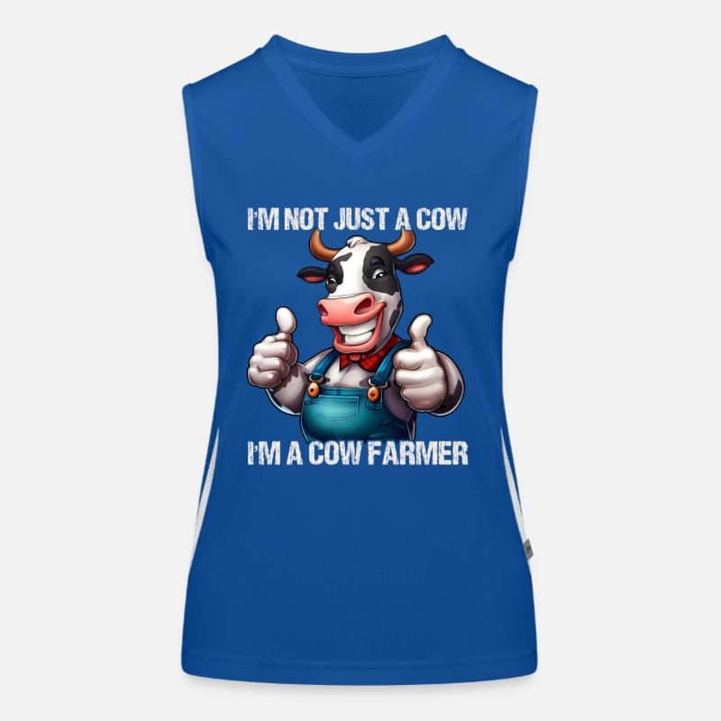 Bauer Kuh Funktionelles Kontrast-Tank Top für Frauen