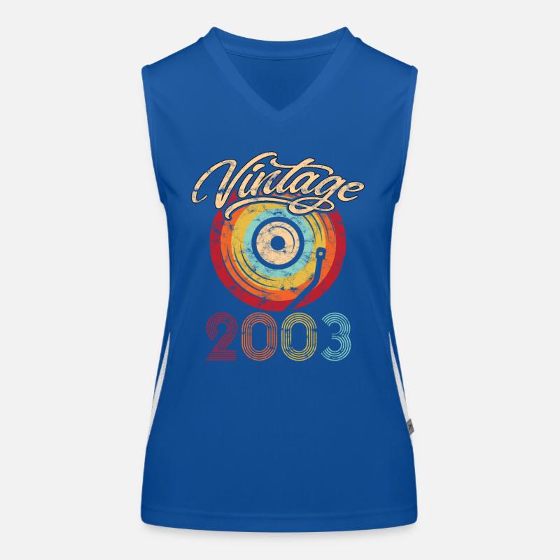 2003 Birthday Vinyl Vintage Women's Functional Contrast Tank Top