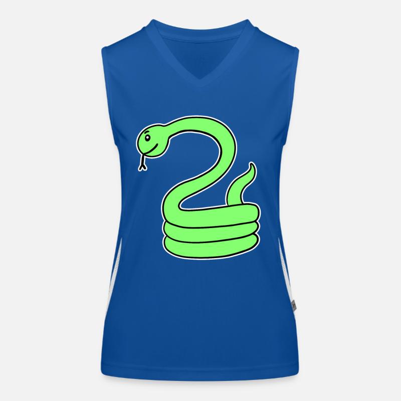 Serpent - Serpent vert Débardeur respirant contrasté Femme